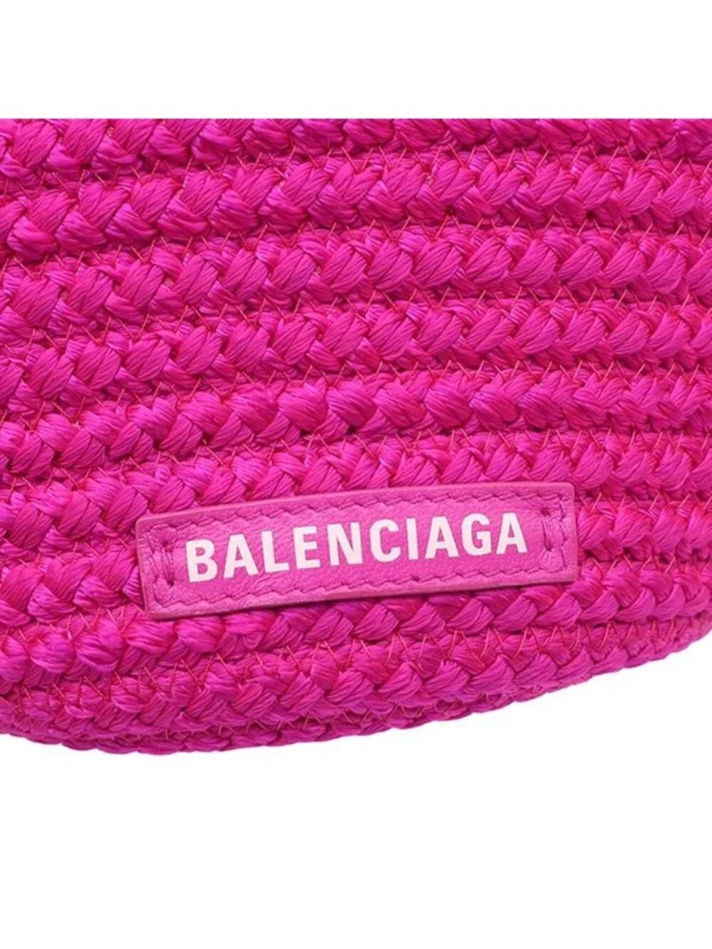 Balenciaga 2-Way Bag Ibiza Basket Bag Nylon Leather Pink Silver Vivid Handbag